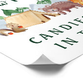 Raad eens hoeveel Woodland Animals Baby shower spe Poster (Hoek)