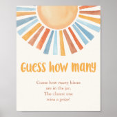 Raad eens hoeveel zonneboho-baby showers er spelen poster (Voorkant)
