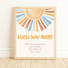 Raad eens hoeveel zonneboho-baby showers er spelen poster