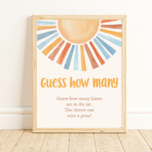 Raad eens hoeveel zonneboho-baby showers er spelen poster