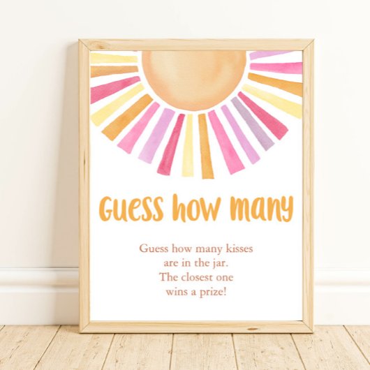 Raad eens hoeveel zonneboho-baby showers er spelen poster