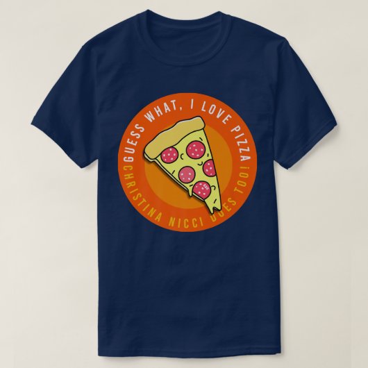 Raad eens, ik hou van pizza 888 t-shirt (Design voorkant)