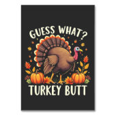 Raad eens? Kalkoen Kont Kerstmis Grappig  Kaart (Voorkant)