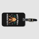 Raad eens Kerst Rendier Anus Kerstmisgrap Bagagelabel (Voorkant (horizontaal))