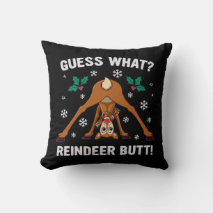 Raad eens Kerst Rendier Anus Kerstmisgrap Kussen