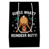 Raad eens Kerst Rendier Anus Kerstmisgrap Medium Cadeauzakje (Achterkant)
