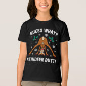 Raad eens Kerst Rendier Anus Kerstmisgrap Tri-Blend Shirt (Voorkant)