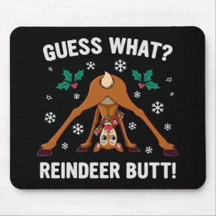 Raad eens Kerst Rendier Anus Kerstmisk grap Muismat