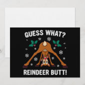 Raad eens Kerst Rendier Anus Kerstmiskleuk Kaart (Voorkant / Achterkant)