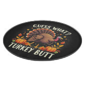 Raad eens? Kerstboter Thanksgiving Grappig  Snijplank (Hoek)