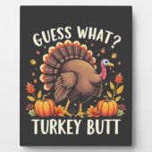Raad eens? Kerstmis kont Thanksgiving Grappig  Fotoplaat (Voorkant)