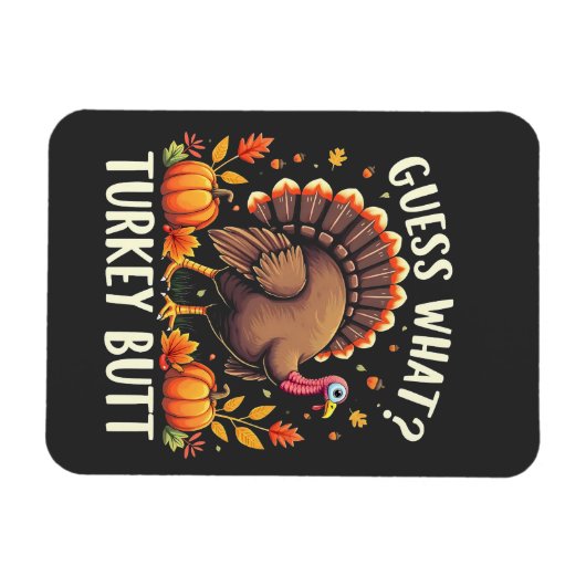 Raad eens? Kerstmis kont Thanksgiving Grappig  Magneet (Horizontaal)