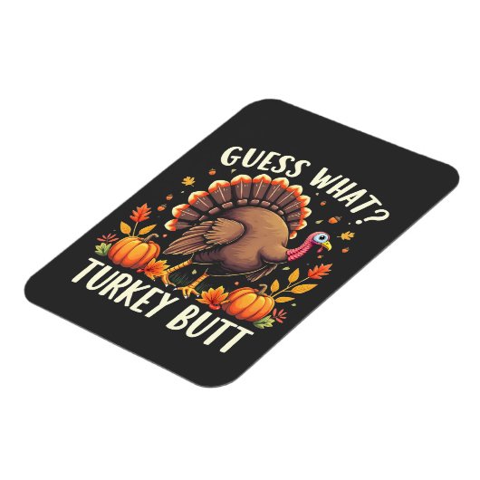 Raad eens? Kerstmis kont Thanksgiving Grappig  Magneet (Linkerzijde)