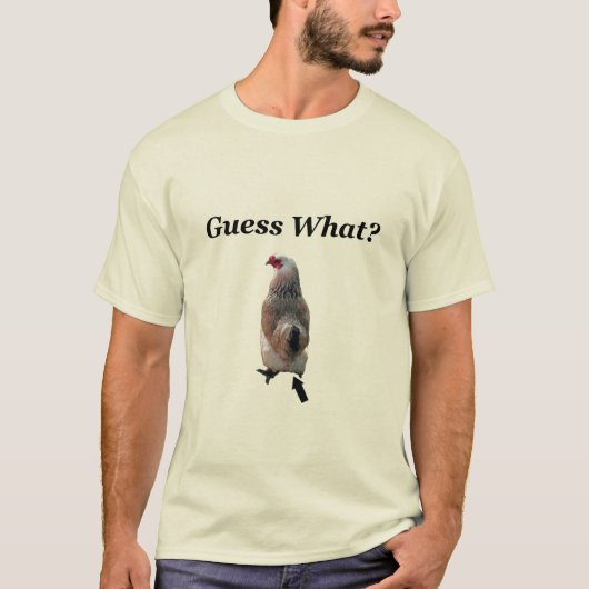 Raad eens? (kippenbillen) t-shirt (Voorkant)