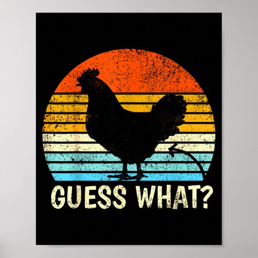 Raad eens_ Kippenkont! Boerderijgrap Fun Chickens Poster (Voorkant)