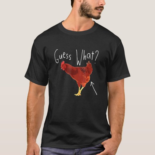 Raad eens Kippenkont - grap T-shirt (Voorkant)