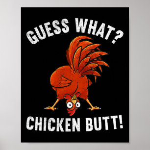 Raad eens Kippenkont Grappig Kippenliefhebber Grap Poster