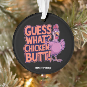 Raad eens? Kippenkont! Grappig ontwerp  Ornament