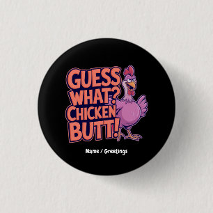 Raad eens? Kippenkont! Grappig ontwerp Ronde Button 3,2 Cm
