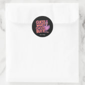 Raad eens? Kippenkont! Grappig ontwerp Ronde Sticker (Tas)