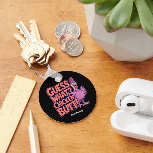 Raad eens? Kippenkont! Grappig ontwerp  Sleutelhanger (Bureau)