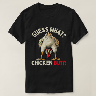 Raad eens kippenkont grappige meme t-shirt