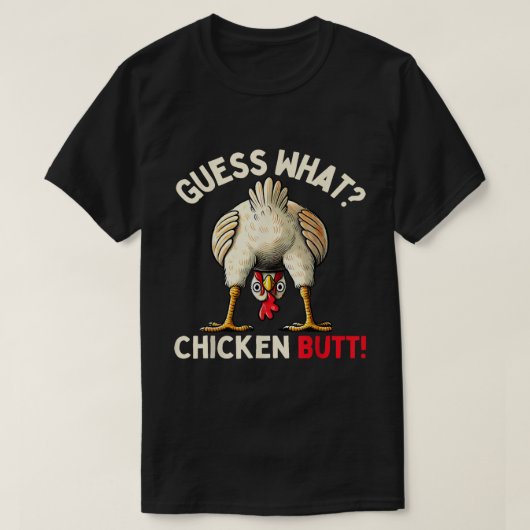 Raad eens kippenkont grappige meme t-shirt (Design voorkant)
