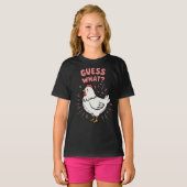 Raad eens Kippenkont Grappige Preppy T-shirt (Voorkant volledig)