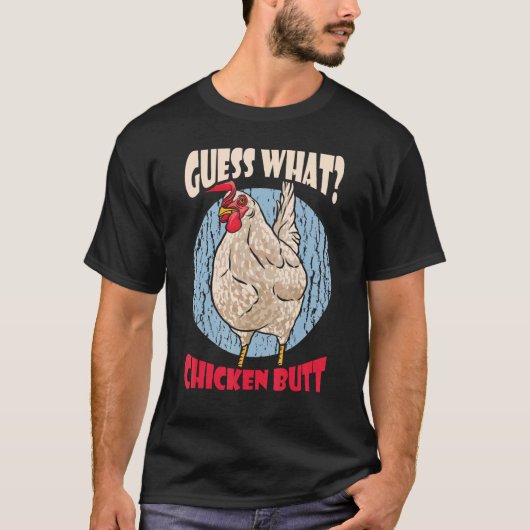 Raad eens Kippenkont Retro T-shirt (Voorkant)