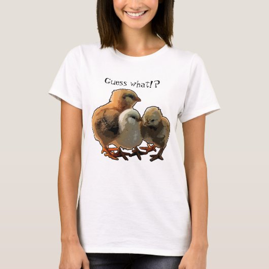 Raad eens? Kippenpeuk. T-shirt (Voorkant)