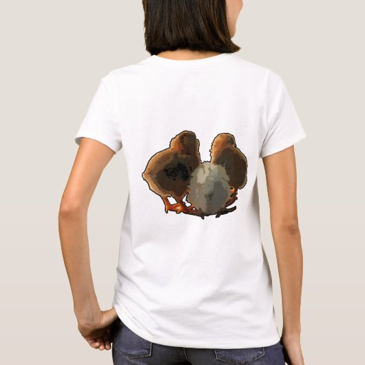 Raad eens? Kippenpeuk. T-shirt (Achterkant)