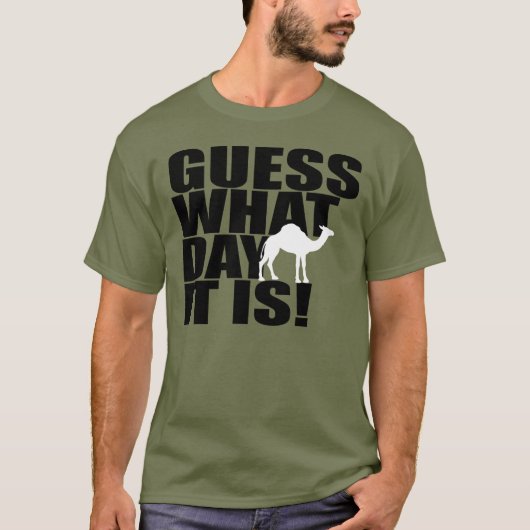 Raad eens op welke dag het Hump Day Camel T-shirt  (Voorkant)