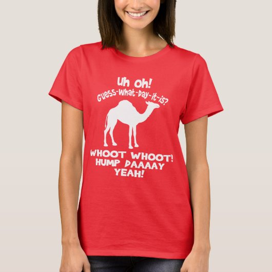 Raad eens op welke dag het Hump Day Camel T-shirt  (Voorkant)