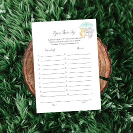 Raad eens over de Kaart van hun Baby-dijsprintspel