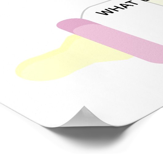 Raad eens over het baby shower op gewicht en datum poster (Hoek)