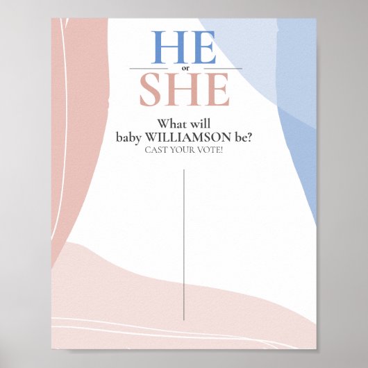 Raad eens Poster voor genderstemmen. Baby (Voorkant)