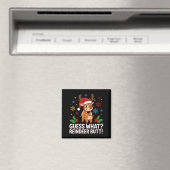 Raad eens rendier kont grappig kerst mannen rendie magneet (Insitu (Vaatwasser))