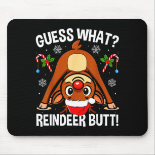 Raad eens rendier kont Kerstmis Kerstman Funny Ker Muismat