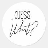 Raad eens? ronde sticker (Voorkant)