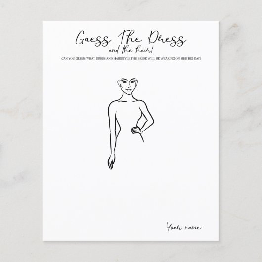 Raad eens The Dress - game for vrijgezellenfeest p (Voorkant)