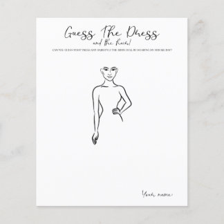 Raad eens The Dress - game for vrijgezellenfeest p