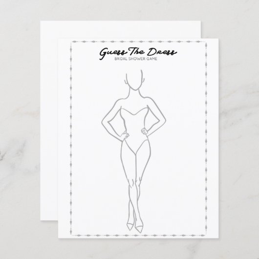 Raad eens The Dress - game for vrijgezellenfeest p (Voorkant / Achterkant)