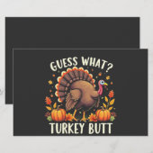 Raad eens? Turkije Butt Thanksgiving Grappig Briefpapier (Voorkant / Achterkant)