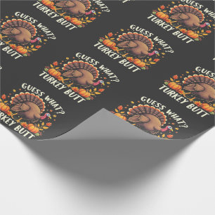 Raad eens? Turkije Butt Thanksgiving Grappig Cadeaupapier