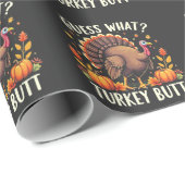 Raad eens? Turkije Butt Thanksgiving Grappig Cadeaupapier (Rol Hoek)