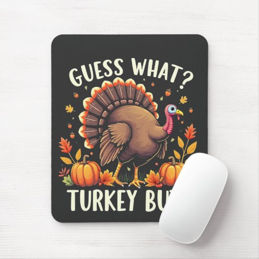 Raad eens? Turkije Butt Thanksgiving Grappig Muismat (Met muis)