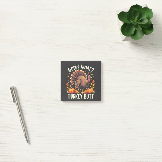 Raad eens? Turkije Butt Thanksgiving Grappig Post-it® Notes (Kantoor)