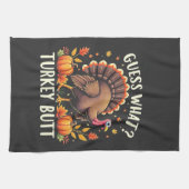 Raad eens? Turkije Butt Thanksgiving Grappig Theedoek (Horizontaal)