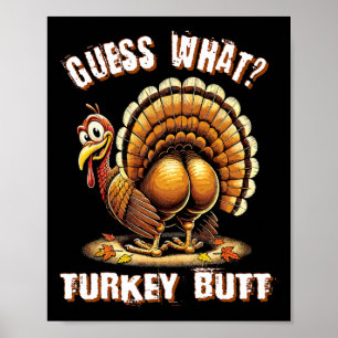 Raad eens Turkije Staart Thanksgiving Truien Vrouw Poster