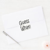 Raad eens! vierkante sticker (Envelop)